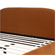 Pemberly Row Upholstered Platform Bed in Burnt Orange Performance Velvet