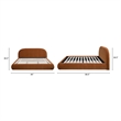 Pemberly Row Upholstered Platform Bed in Burnt Orange Performance Velvet