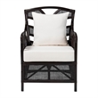 Pemberly Row Rattan Armchair with Leaf Frame and Wicker Design