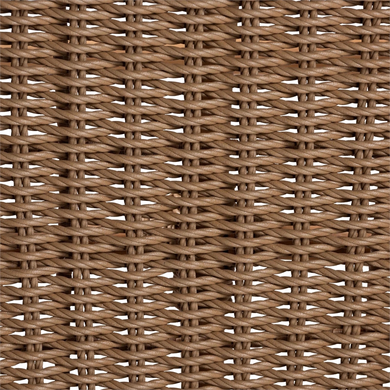 Pemberly Row Isra Natural Rattan Chair with Synthetic Wicker Frame