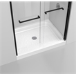 Pemberly Row 48x36 Plastic Shower Tray in Glossy White with Center Drain
