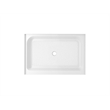 Pemberly Row 48x36 Plastic Shower Tray in Glossy White with Center Drain