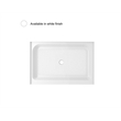 Pemberly Row 48x36 Plastic Shower Tray in Glossy White with Center Drain