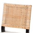 Pemberly Row Lesia Natural Rattan Dining Chair with Espresso Finish