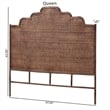Pemberly Row Raphaela Natural Rattan King Panel Headboard