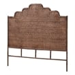 Pemberly Row Raphaela Natural Rattan King Panel Headboard