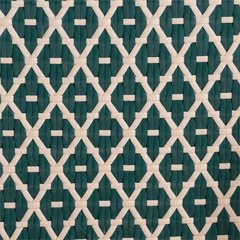 Pemberly Row Mattie Handwoven Rattan Bistro Chair in Green