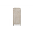 Pemberly Row Farmhouse 9-Drawer Solid Wood Dresser with Floral Carvings in White