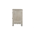 Pemberly Row Monte 2-Drawer Floral Carved Wood Nightstand in Gray
