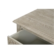 Pemberly Row Monte 2-Drawer Floral Carved Wood Nightstand in Gray
