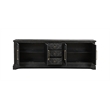 Pemberly Row Isabella 3-Drawer 4-Door Solid Wood Sideboard in Black