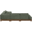 Pemberly Row Chenille Fabric 5-Piece Modular Sectional in Green