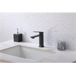 Pemberly Row Brass Single Hole Bathroom Faucet in Matte Black