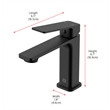 Pemberly Row Brass Single Hole Bathroom Faucet in Matte Black