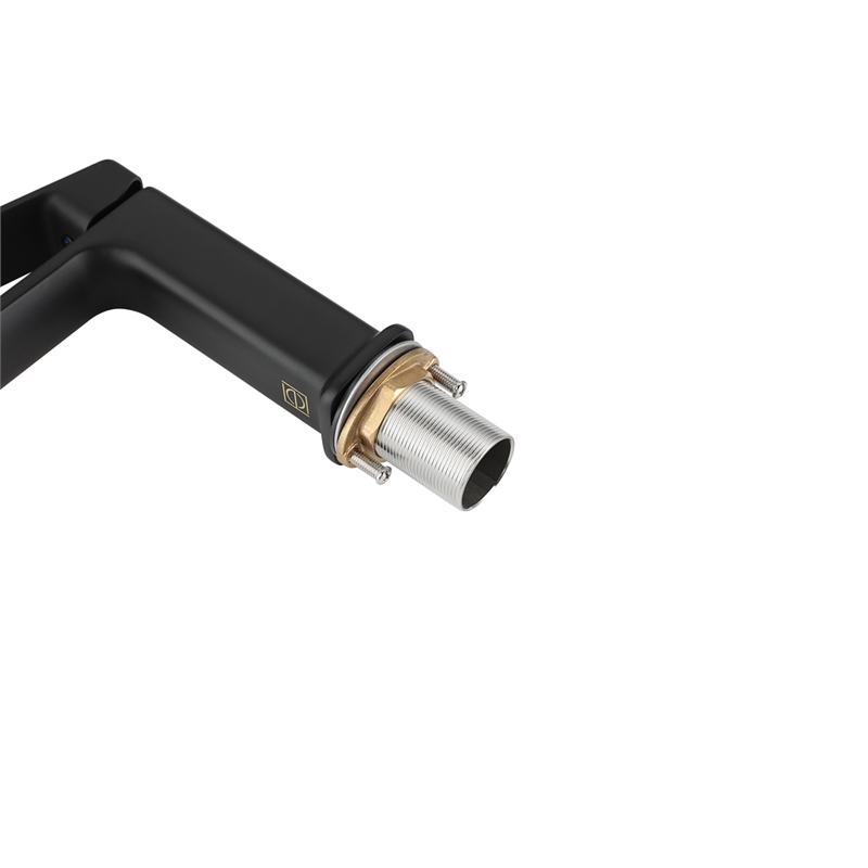 Pemberly Row Brass Single Hole Bathroom Faucet in Matte Black