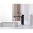 Pemberly Row Brass Single Hole Bathroom Faucet in Matte Black