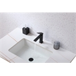 Pemberly Row Brass Single Hole Bathroom Faucet in Matte Black