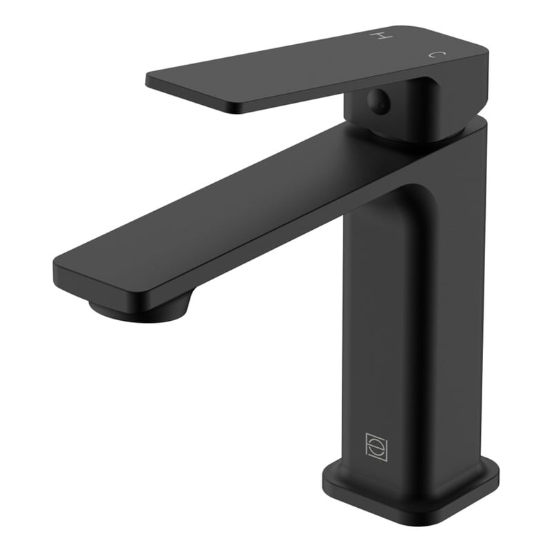 Pemberly Row Brass Single Hole Bathroom Faucet in Matte Black