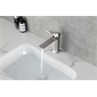 Pemberly Row Brass Single Hole Bathroom Faucet in Brushed Nickel