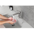 Pemberly Row Brass Single Hole Bathroom Faucet in Brushed Nickel