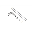 Pemberly Row Brass Single Hole Bathroom Faucet in Brushed Nickel