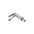 Pemberly Row Brass Single Hole Bathroom Faucet in Brushed Nickel
