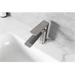 Pemberly Row Brass Single Hole Bathroom Faucet in Brushed Nickel