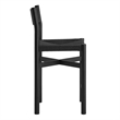 Pemberly Row Set of 2 Oak Wood Counter Stools with Woven Seats in Black
