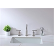 Pemberly Row Brass Double Handle Bathroom Faucet in Brushed Nickel