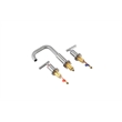Pemberly Row Brass Double Handle Bathroom Faucet in Brushed Nickel