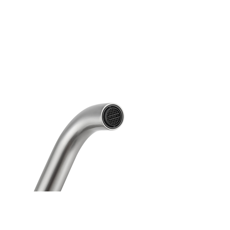 Pemberly Row Brass Double Handle Bathroom Faucet in Brushed Nickel
