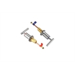 Pemberly Row Brass Double Handle Bathroom Faucet in Brushed Nickel