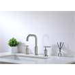 Pemberly Row Brass Double Handle Bathroom Faucet in Brushed Nickel