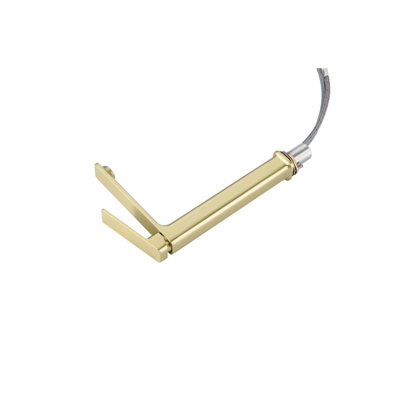 Pemberly Row Brass Single Handle Bathroom Faucet in Brushed Gold