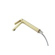 Pemberly Row Brass Single Handle Bathroom Faucet in Brushed Gold