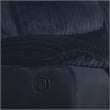 Pemberly Row Dual Reclining Sofa in Wood and Black Fabric