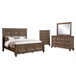 Pemberly Row 4-Piece Wood Queen Bedroom Set with Chest in Vintage Mocha