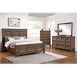 Pemberly Row 4-Piece Wood Queen Bedroom Set with Chest in Vintage Mocha