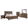 Pemberly Row 5-Piece Wood Queen Bedroom Set with Chest in Mocha