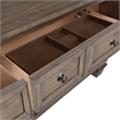 Pemberly Row 5-Piece Wood Queen Bedroom Set with Chest in Mocha