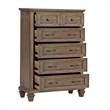 Pemberly Row 5-Piece Wood Queen Bedroom Set with Chest in Mocha