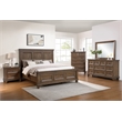 Pemberly Row 5-Piece Wood Queen Bedroom Set with Chest in Mocha