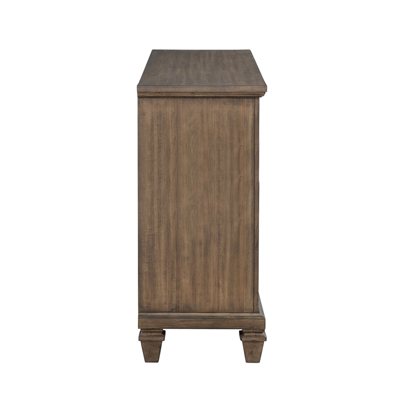 Pemberly Row 9-Drawer Wood Dresser in Vintage Mocha Finish