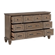 Pemberly Row 9-Drawer Wood Dresser in Vintage Mocha Finish