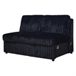 Pemberly Row 5-Piece Fabric Sectional with Chaise in Midnight Black