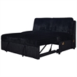 Pemberly Row 5-Piece Fabric Sectional with Chaise in Midnight Black