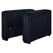 Pemberly Row 5-Piece Fabric Sectional with Chaise in Midnight Black