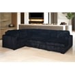 Pemberly Row 5-Piece Fabric Sectional with Chaise in Midnight Black