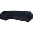Pemberly Row 5-Piece Fabric Sectional with Chaise in Midnight Black