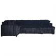 Pemberly Row 5-Piece Fabric Sectional with Chaise in Midnight Black